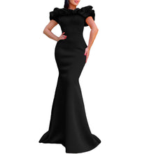Elegant Women Long Evening Dresses Ruched Off Shoulder Slim Bodycon Mermiad White Dress Formal Party Wedding Guest Gown