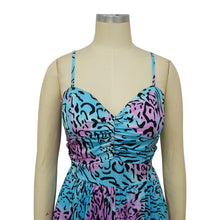 CM.YAYA Women Leopard Spaghetti Strap Loose Wide Leg Sleeveless Jumpsuit 2023 Summer Street Playsuit One Piece Suit Romper