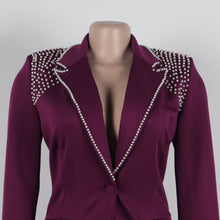 CM.YAYA Fashion Pearl Splicing Women's Set Long Sleeve Blazer and Wide Leg Pants Suit 2024 Winter OL Fall Two 2 Piece Set Outfit