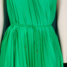 CM.YAYA Women One Shoulder Sleeveless Big Swing Pleated Knee Length Dress 2023 Fashion Street Vestidos Sexy Chic Dresses