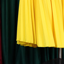 CM.YAYA Women One Shoulder Sleeveless Big Swing Pleated Knee Length Dress 2023 Fashion Street Vestidos Sexy Chic Dresses