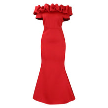 Elegant Women Long Evening Dresses Ruched Off Shoulder Slim Bodycon Mermiad White Dress Formal Party Wedding Guest Gown