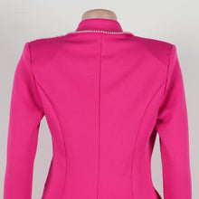 CM.YAYA Fashion Pearl Splicing Women's Set Long Sleeve Blazer and Wide Leg Pants Suit 2024 Winter OL Fall Two 2 Piece Set Outfit