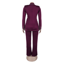 CM.YAYA Fashion Pearl Splicing Women's Set Long Sleeve Blazer and Wide Leg Pants Suit 2024 Winter OL Fall Two 2 Piece Set Outfit