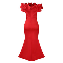 Elegant Women Long Evening Dresses Ruched Off Shoulder Slim Bodycon Mermiad White Dress Formal Party Wedding Guest Gown