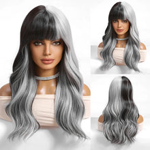 Long Black Green Mix Cospaly Wig Synthetic Hair High Quality Wig for Women Party Daily Use Heat Resistant Straight Natural Wigs