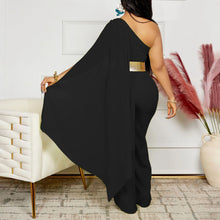 Elegant Jumpsuits & Rompers for Woman One Shoulder Flying Sleeve High Waisted Luxury Birthday Party Dinner Outfits Overalls 2024