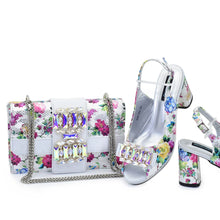 New Arrival Italian Shoes and Bags Matching Set 2025 Wedding Shoes for Women Bride Luxury Full Rhinestone Party Pumps for Ladies