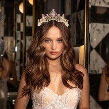 Girl's birthday tiara bridal wedding hair accessories Korean simple wedding dress children's performance tiara accessories.