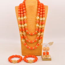 artifical coral beads nigerian jewelry sets for woman weddings
