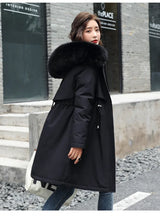 Women's Winter Parka Hooded Fur Collar Jacket