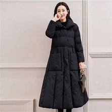 Women's Single Breasted Long Down Winter Jackets