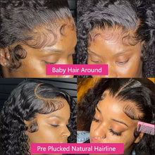 Wear And Go Glueless Wig Short Kinky Curly Bob Frontal Wig 12A Malaysian Lace Front Human Hair Wigs Wet And Wavy Water Wave Wig