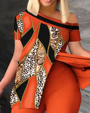 Elegant Women Two Piece Set Suits New Fashion Printed Ruffle Sleeve Top Solid Color Pants Set With Belt Blouses Female Clothing