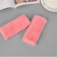 2025 New Brand Style Top Quality Women's 100% Winter Warm Real Mink Fur Knitted Half Finger Gloves Girls Typing Mittens