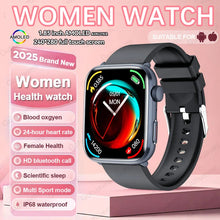 2025 AI Diagnosis NFC Smart Watch Women 1.85 inch AMOLED Blood pressure Heart Rate Temperature BT call Smartwatches Men For IOS