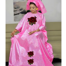 Bazin Rich Dresses For Women Traditional African Evening Gowns For Party And Wedding With Headscarf