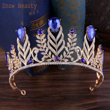 A195 Baroque Wedding Headband Crystal Bridal Crowns and Tiaras Hair Jewelry Accessories Women Rhinestone Headwears Queen Diadems