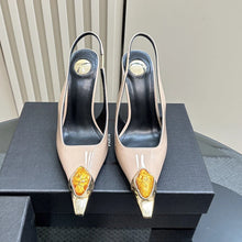 Women's Gem Metal Pointed Temperament High Heels with Sexy Empty Sandals