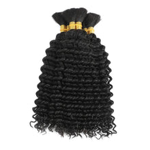 Brown Colored Human Braiding Hair 2 Bundles/Pack 100g 18 Inch Deep Wave Curly Bulk 100% Human Hair for Braiding No Weft 10A