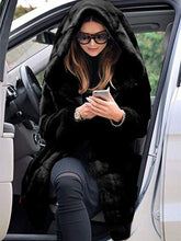 Women's  Faux Fur Over Size Windbreaker Hooded Jackets