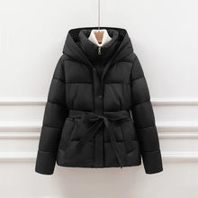 Women's Padded Cotton Thick Winter Coat with Hoodie