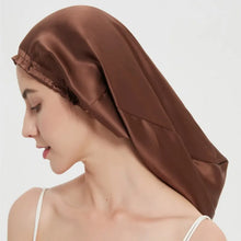 100% Mulberry Silk Sleep Cap for Long Hair Bonnet with Soft Elastic Band for Woman Hair Care