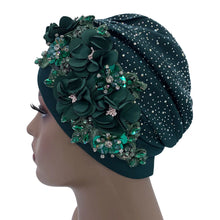 Elegant African Turban Cap with Shiny Rhinestone Ready to Wear Nigeria Auto Gele Headtie Party Women's Head Wrap Bonnet Turbante
