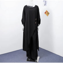 Casual Pants Set Women Loose Irregular O-neck Half Sleeves Pullover  Wide Leg Pants Sets Female Spring Summer Stylish Suit Lady