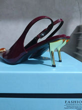 Iron Head Fashion Heterosexual Red High Heels Fox Head Jewel Decoration New Plus Size Banquet Shoes Women's High Heel Sandals