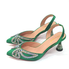 Venus Chan 2023 Yellow Classy Bowknot Pointed Toe Women's Shoes High Heel Elegant Sandals Shallow Mouth Shoes Bag Set Women