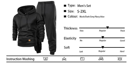 Men's Casual Outdoor Hooded Jogging Tracksuit