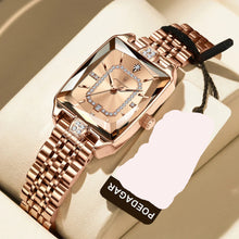 Luxury Elegant Watch For Women Date Waterproof Rectangle Ladies Watch