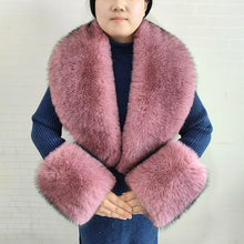 Women's Warm Fluffy Shawl Fashionable Artificial Fluffy Collar Scarve