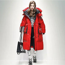 Women's Glossy Waterproof Thick Loose Outerwear Warm Parka Snow Down Jacket