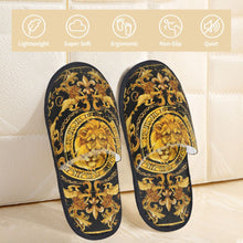 Custom Queen Of Absolutely Everything Gold Baroque Soft Memory Foam House Slippers Women Comfy Warm Anti-skid Sole Slipper