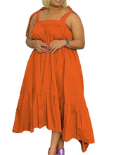 Wmstar Plus Size Dresses for Women New In Summer Clothes Slip Bow Big Hem Solid Elegant Maxi Dress Wholesale Dropshipping 2023