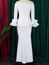 FairyShely Solid 2025 Off Shoulder Plus Size Dress Women Long Sleeve Large Big Bodycon Dresses Lady Party Tight Curvy Dress