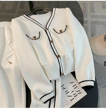 Spring and Autumn High End Casual Sports Set Women's Western V-neck Top Wide Leg Pants Two Piece Setj Uicy Corture Tracksuit