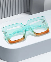Big Oversized Square Eyeglass Frames Women Trendy Gradients Transparent Computer Optical Lenses Glasses Anti Blue Lens Eyewear