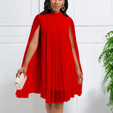 Chiffon Dress for Women Elegant 2024 New Round Neck Batwing Sleeve Loose Knee Length Luxury African Birthday Party Dinner Dress