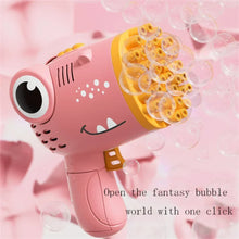 40 hole Dinosaur Bubble Gun Children's Bubble Gun Handheld Fully Automatic Bubble Machine without battery and bubble water