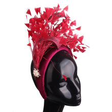 Fashion Wedding Bride Headband Headwear Fancy Feather Hair Band Millinery Hair Accessories With Peals Decor Hair Accessories