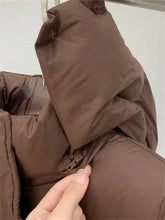 Short Parkas Women Streetwear Cropped Down Coat Korean Sweet Puffer Jacket Winter Solid Casual All Match Cotton Padded Outwear