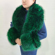 Women's Warm Fluffy Shawl Fashionable Artificial Fluffy Collar Scarve