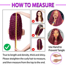 Curly wigs Transparent Lace Front Wig 99J Burgundy 13x4 13x6 Brazilian Deep Wave Frontal Human Hair Wig for Women Pre Plucked