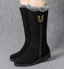 Warm High Fur Boots Women Winter Chunky Mid-calf Boots