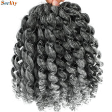 3 Packs Wand Curl Jamaican Bounce Crochet Hair 8inch T Purple 27 30 350 Bug Ombre Blonde Synthetic Jumpy Wand Curly Hair 60Roots