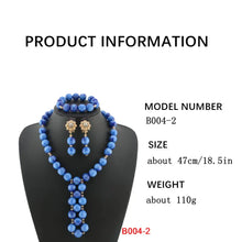 Nigeria Wedding Jewelry Set Imitation Coral Beads Golden Pendant Necklace for Women Resin Material African Bride Accessorise
