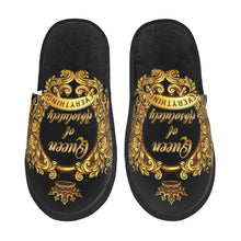Custom Queen Of Absolutely Everything Gold Baroque Soft Memory Foam House Slippers Women Comfy Warm Anti-skid Sole Slipper